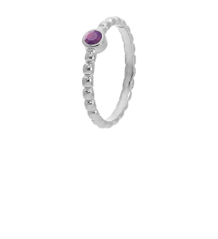 Qudo Matino Deluxe Vorsteckring Spacer aus Edelstahl in gelb, silber und rosé_amethyst opal