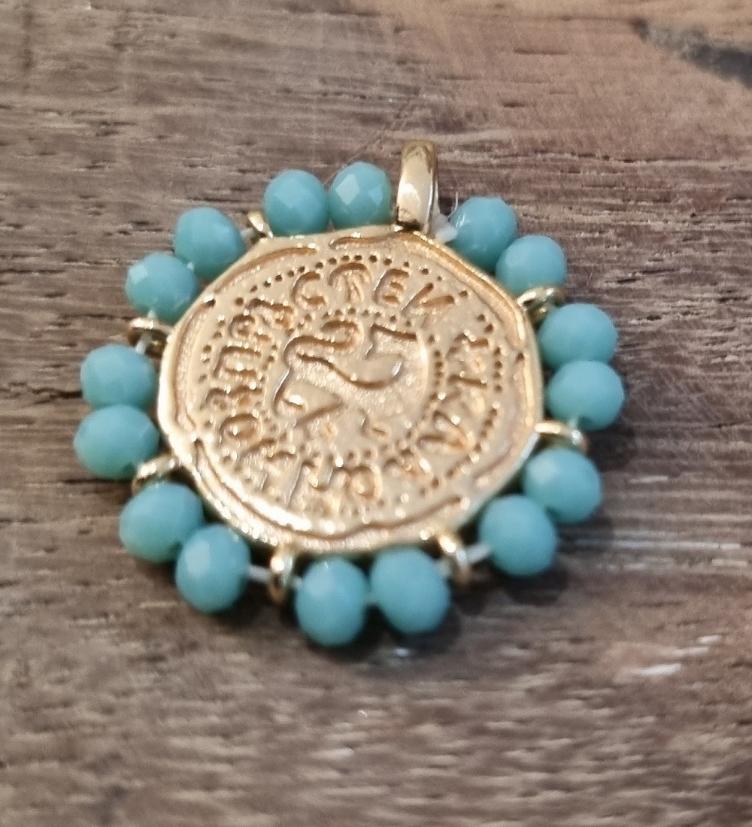 esha jewel Kettenanhänger/Charm gelb vergoldet, mint