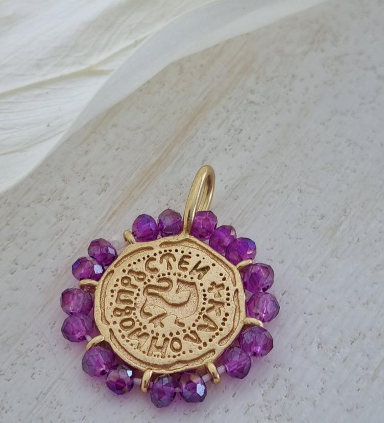 esha jewel Kettenanhänger/Charm Silber 925, rhodinier, violett