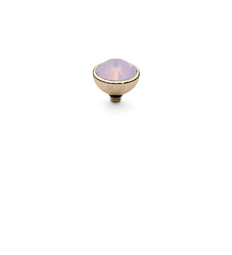 Bottone 10mm Edelstahl_gelb_rosé_rose water opal - 0