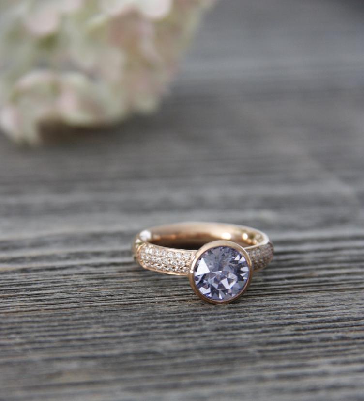 Qudo Basisring small deluxe mit Bottone 10mm aufsatz provence lavender