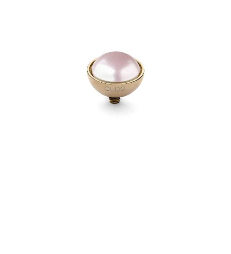 Qud Bottone 11,5mm Edelstahl rosaline pearl - 1