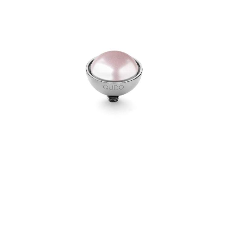Qud Bottone 11,5mm Edelstahl rosaline pearl
