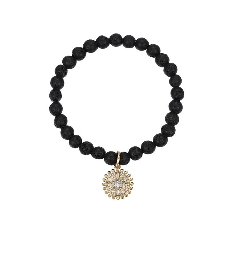 Andrani Armband mit echtem Lavastein