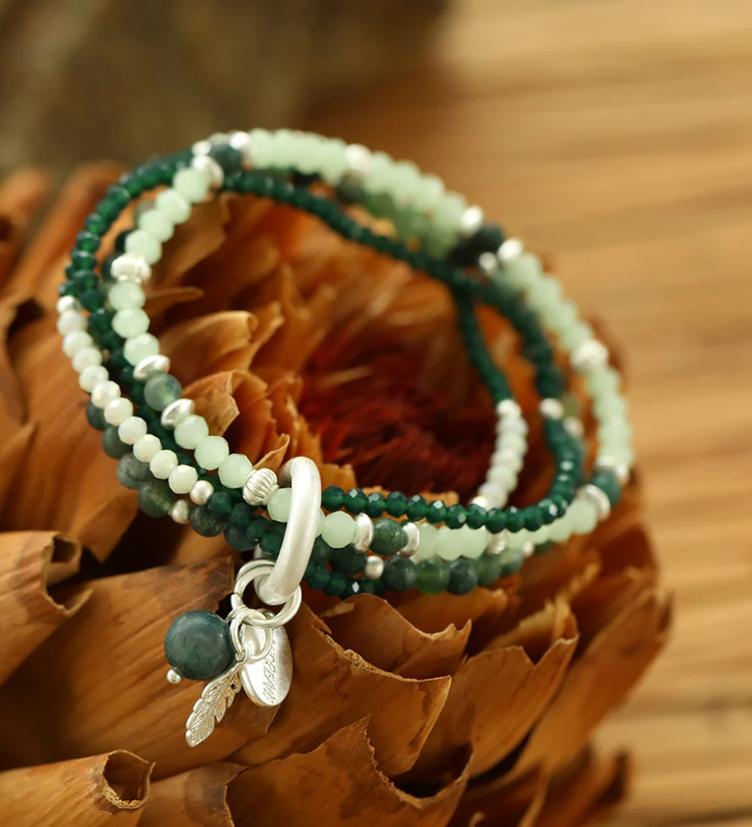 Andreani Armband mit echter grüner Jade