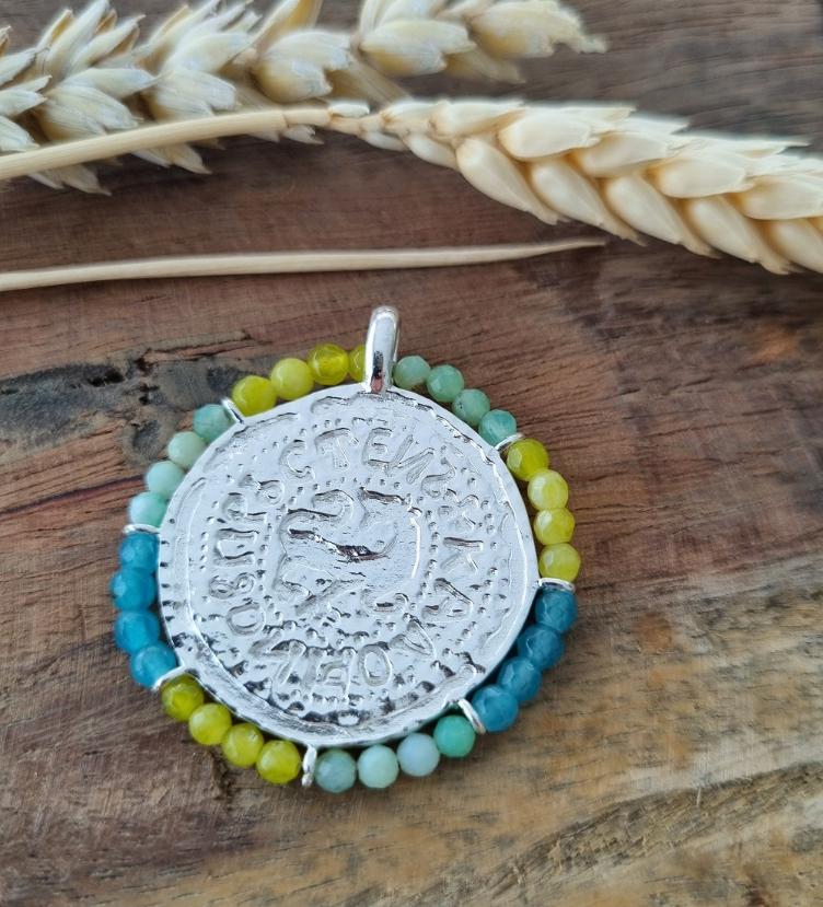 Pink Sand Kettenanhänger Brass silber