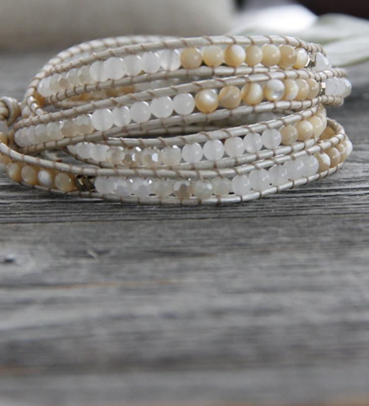 Nakamol Steinarmband mit Lederband - 2