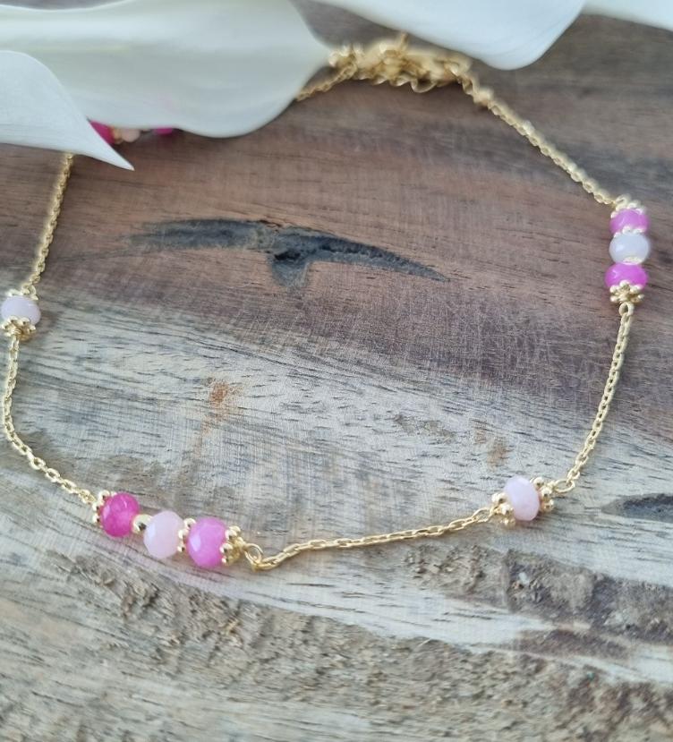 Argento Furioso Fusskette Mix Quarz