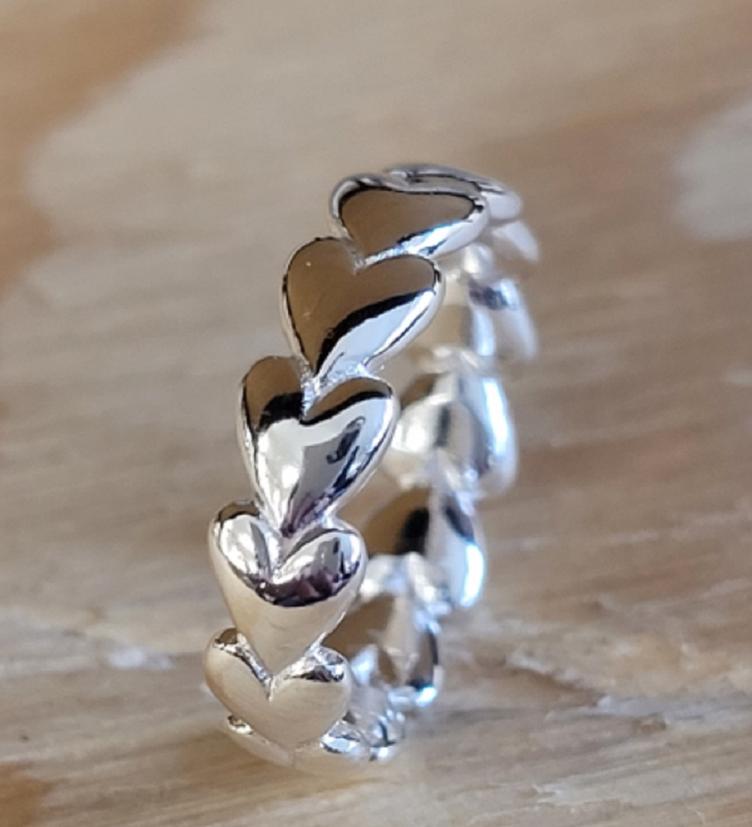 esha jewel Fingerring Silber 925 Herz