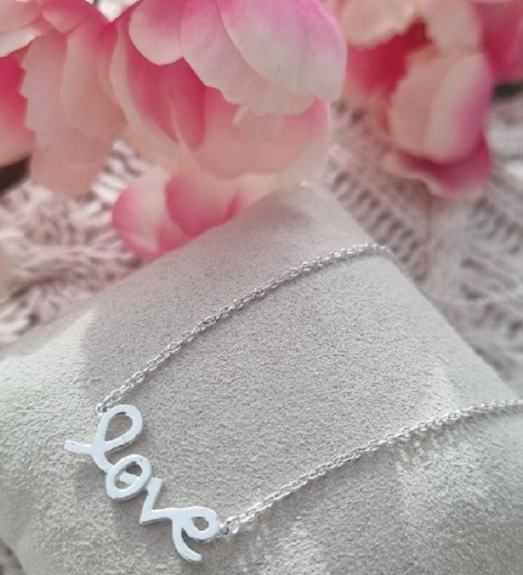 esha jewel Halskette `LOVE` silber 925