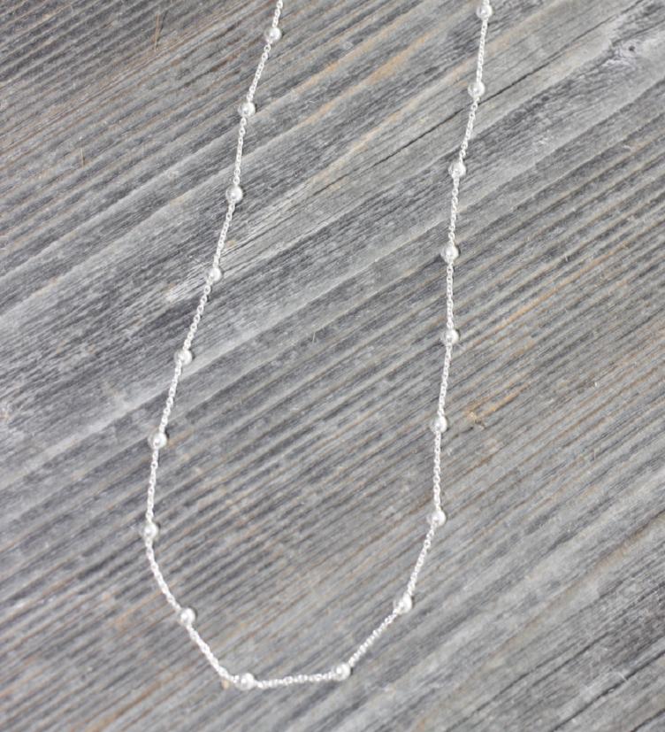esha jewel silber Halskette 42cm mit Kügeli - 2